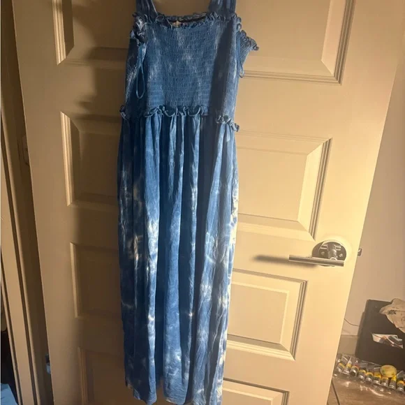 NATURAL LIFE Blue Tie-Dye Maxi Skirt - Picture 5 of 5